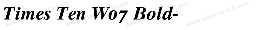 Times Ten W07 Bold字体转换